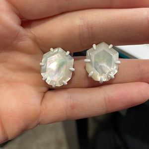 Morgan white pearl studs kendra scott